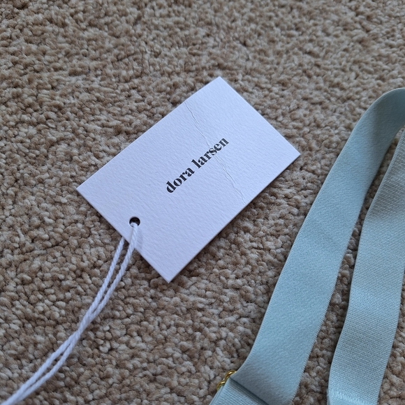 NWT Dora Larsen Celi Half Pad Underwire Bra Adjustable Khaki/Blue Size 34DD - Picture 2 of 7